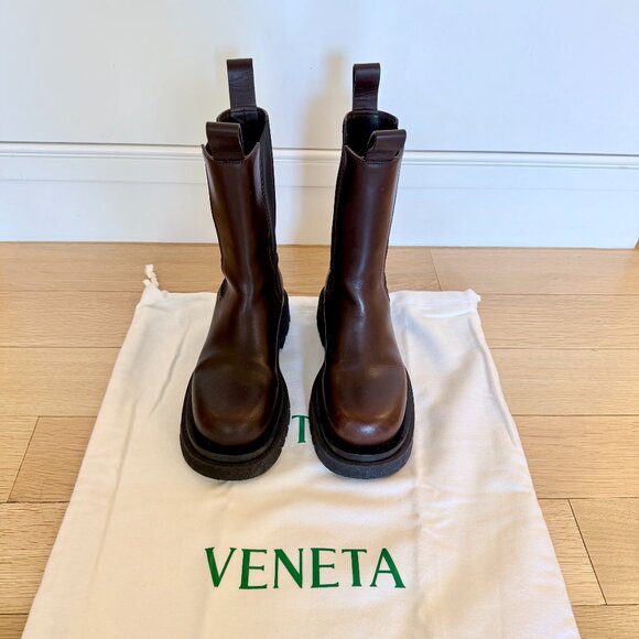 Bottega Veneta Shoes - Bottega Veneta Brown Leather Lugged Sole size 35.5